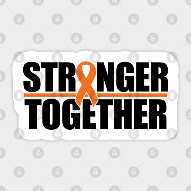 Stronger Together - Orange Ribbon Sticker by CuteCoCustom